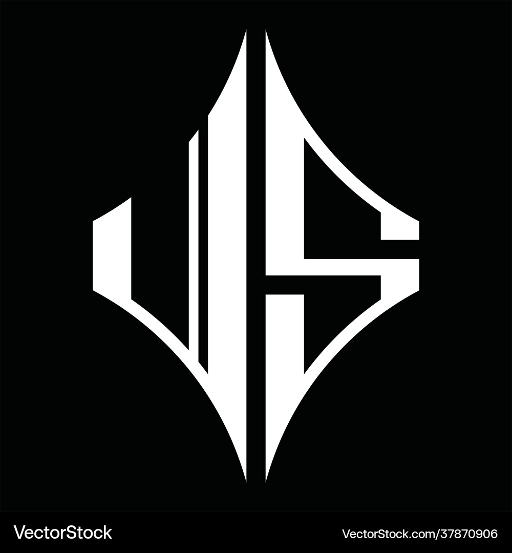 Js logo monogram with diamond shape design Js logo monogram with diamond shape design Vector Image