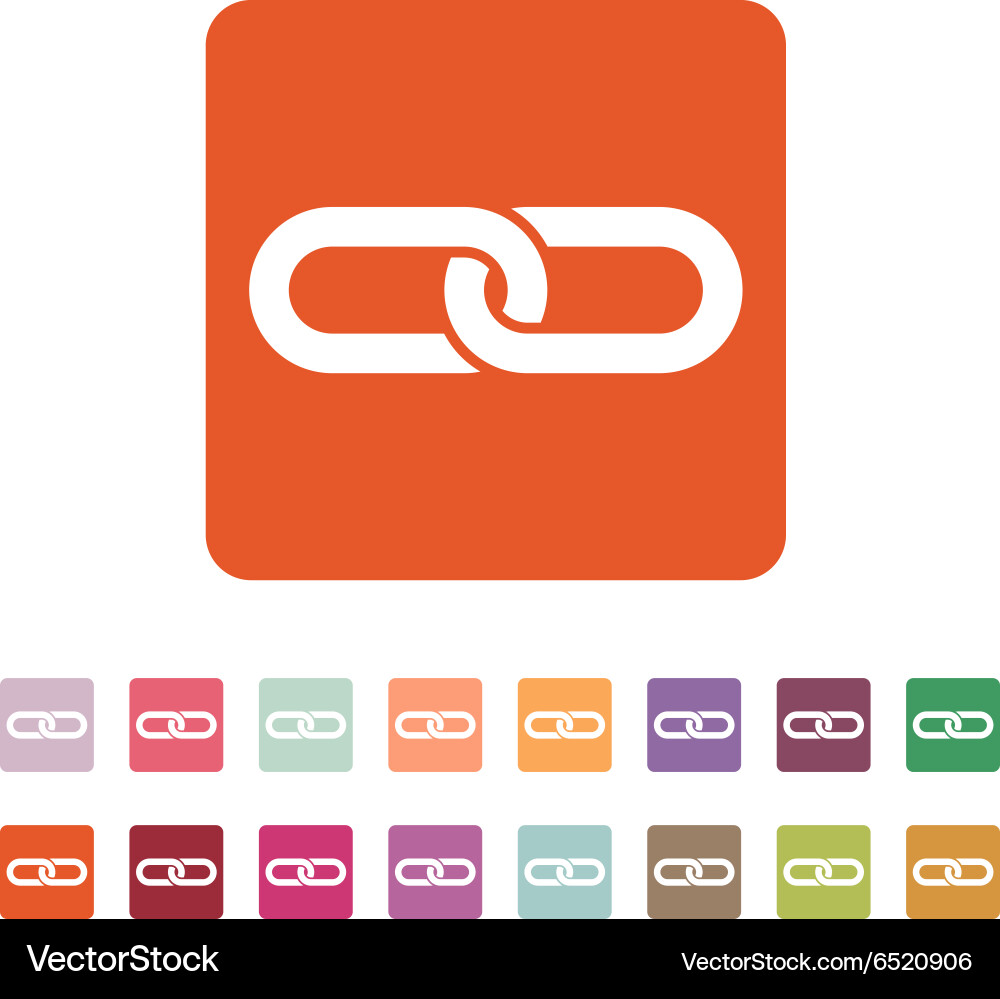 Link icon linked and joined connection Vector Image