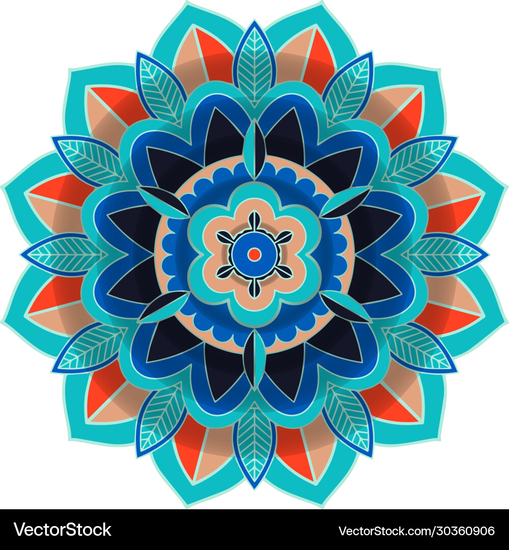 Mandala pattern design on white background Vector Image