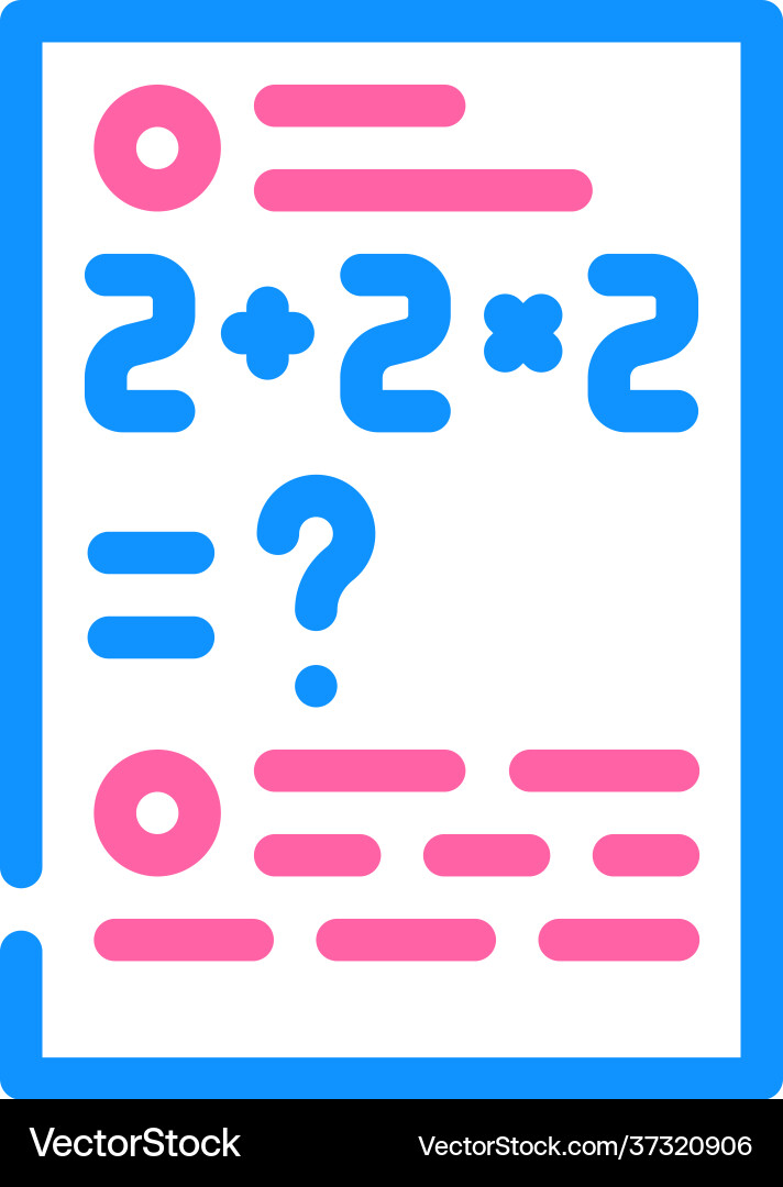 Math problems color icon Math problems color icon vector image