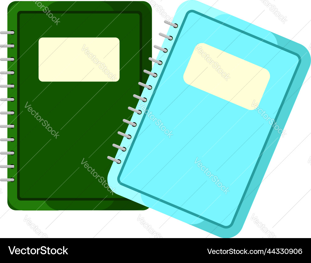 Notebooks on a white background vector image