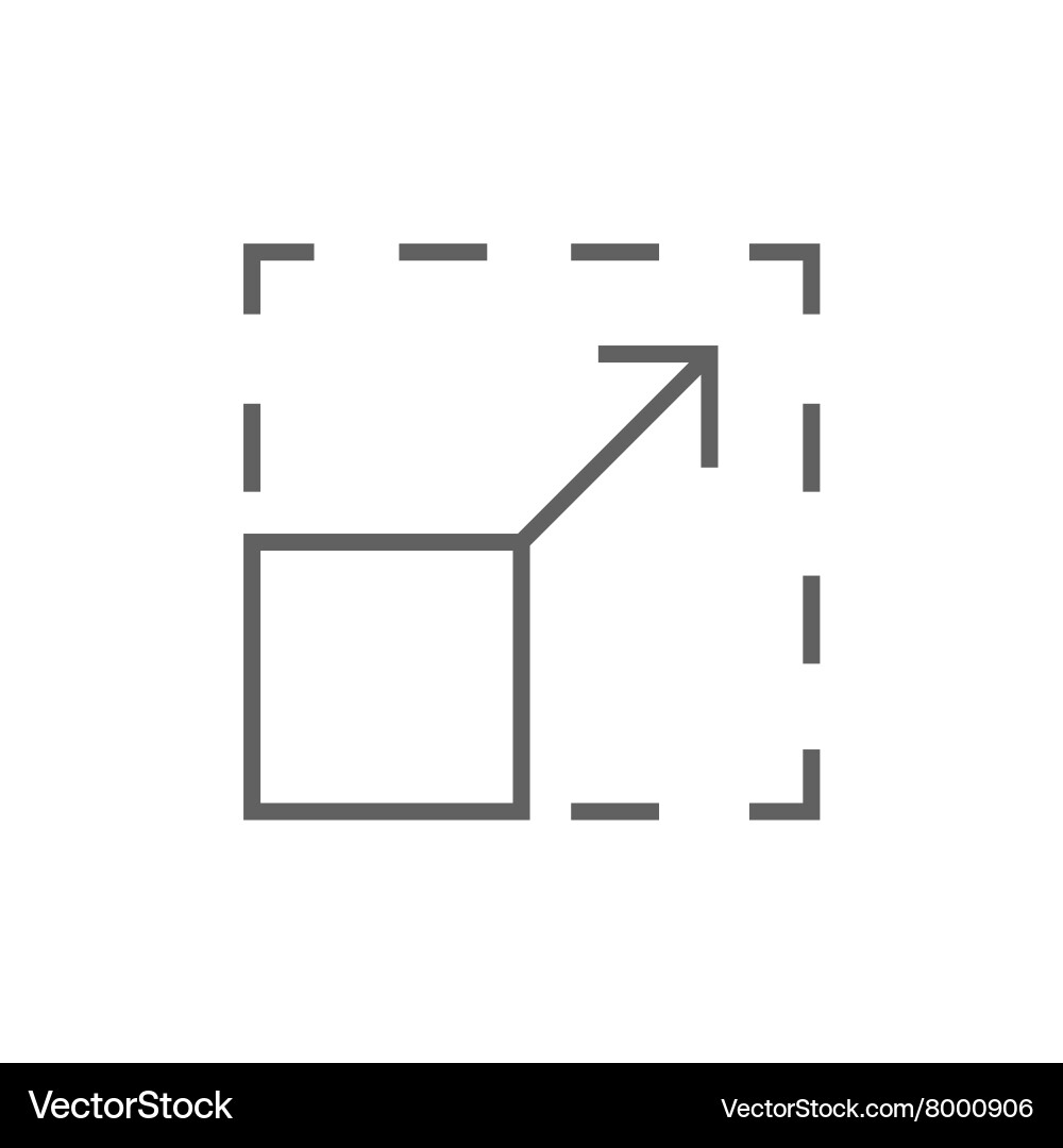 Scalability Line Icon vector image
