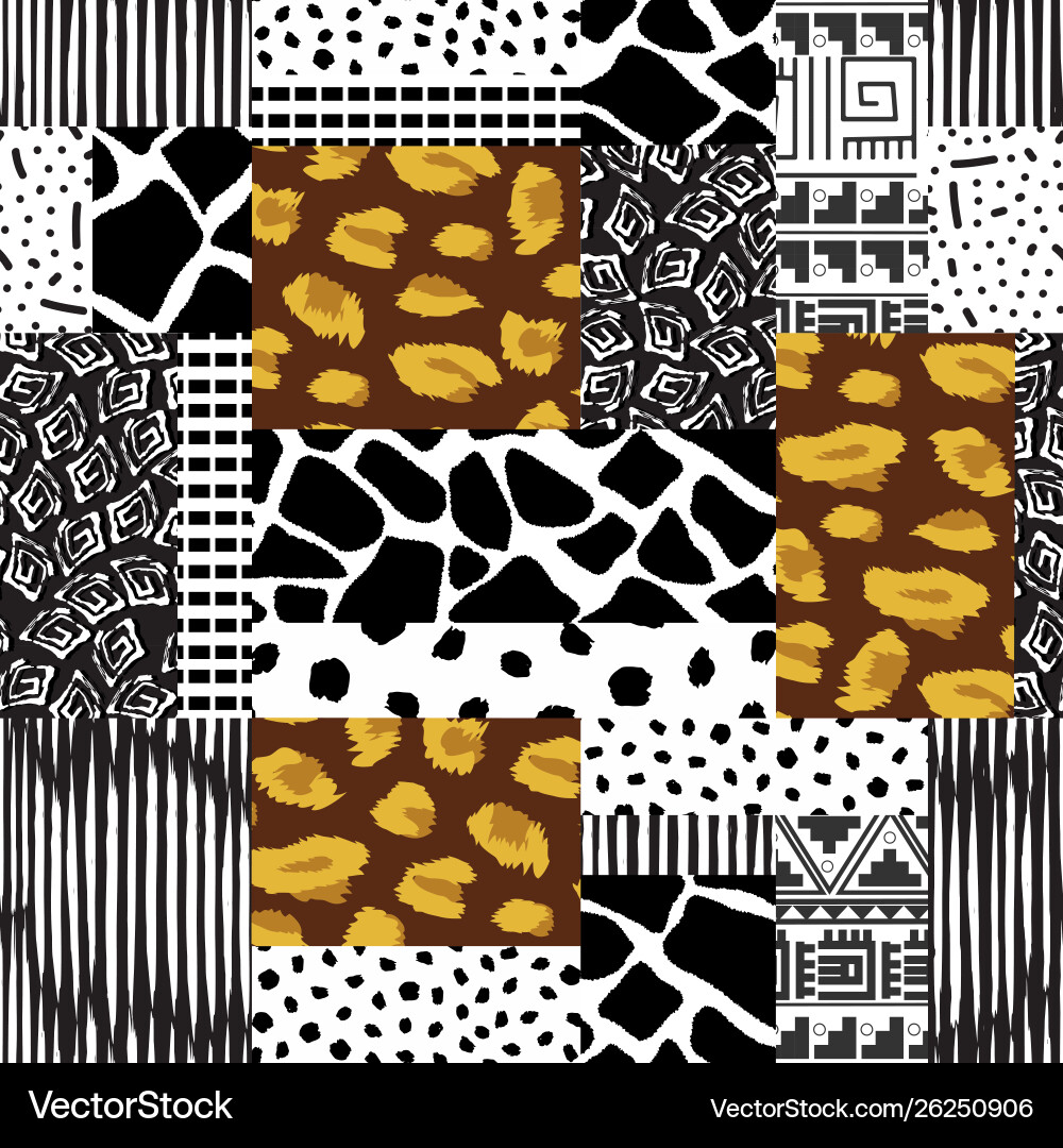 Seamless patchwork pattern rectangles and squares Seamless patchwork pattern rectangles and squares vector image