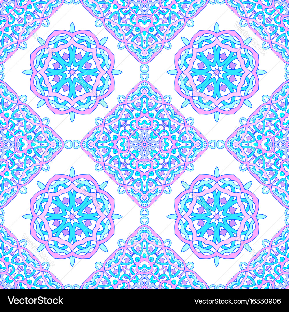 Seamless pattern from abstract ethnic elements vector image