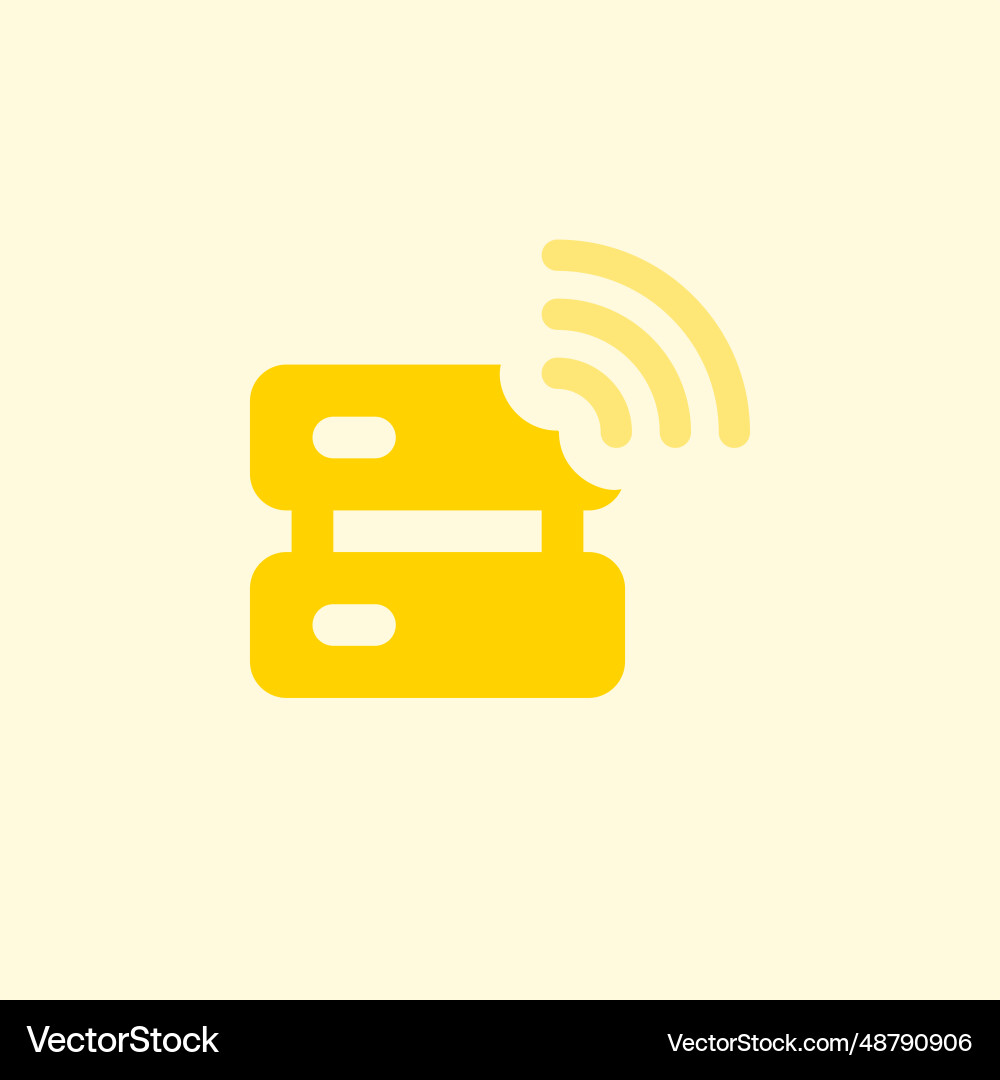 Wireless data sharing through cloud server vector image
