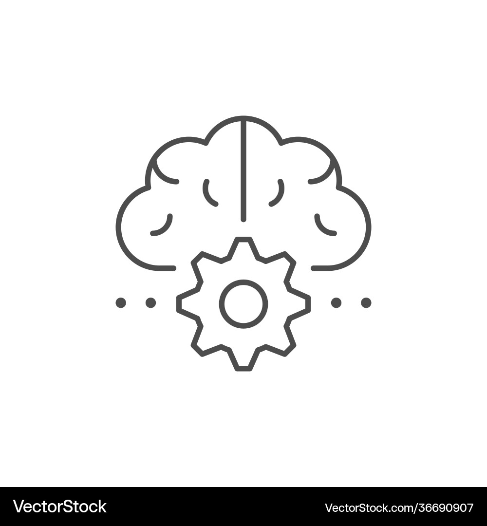 Artificial intelligence line outline icon Artificial intelligence line outline icon vector image