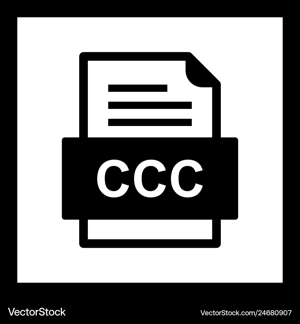 Ccc file document icon Vector Image