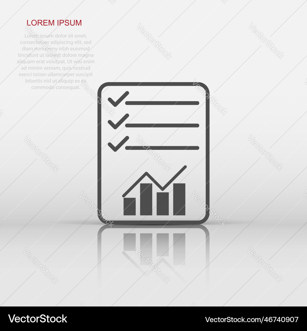 Checklist icon in flat style document check Vector Image