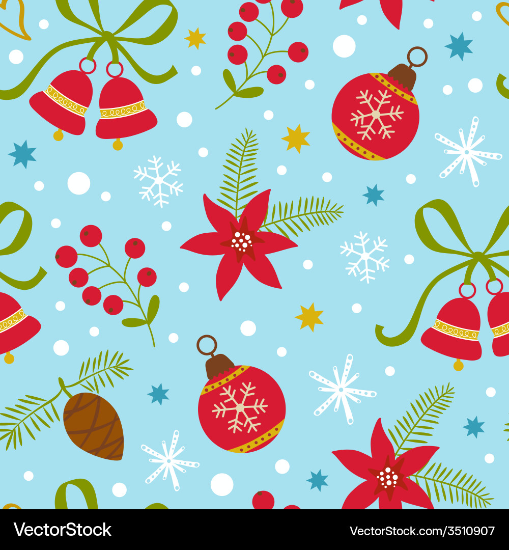 Colorful christmas seamless pattern Royalty Free Vector