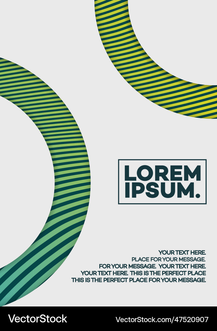 Cover design template with abstract lines Vector Image