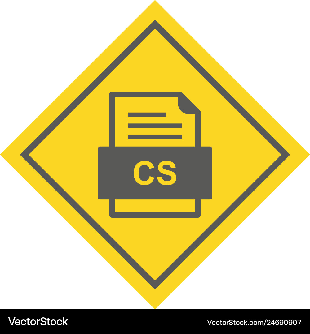 Cs file document icon Vector Image