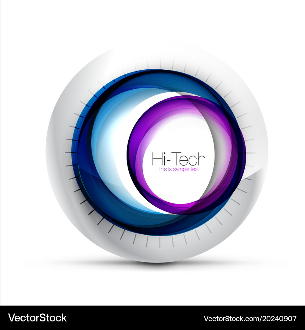 Digital techno sphere web banner button or icon vector image