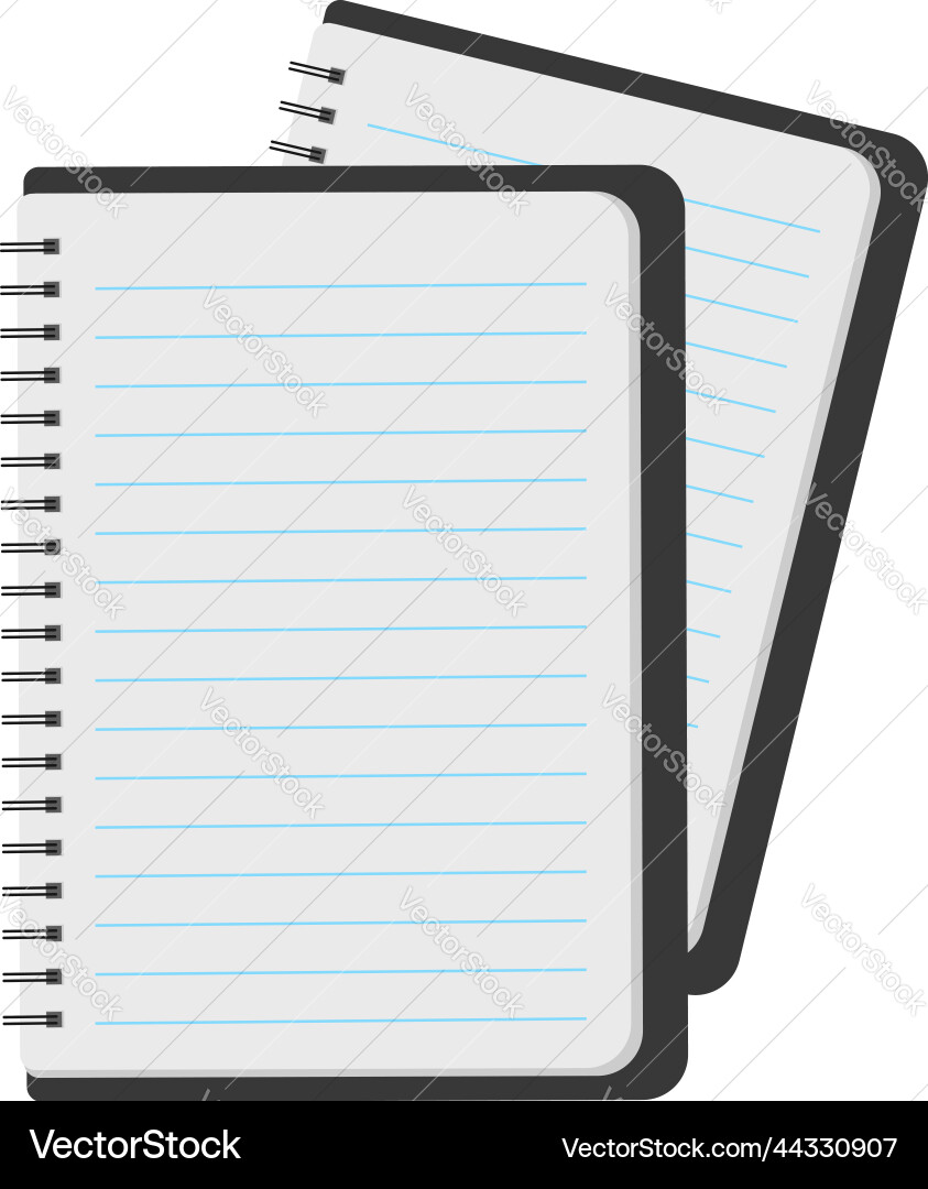 Empty notebook on a white background Vector Image