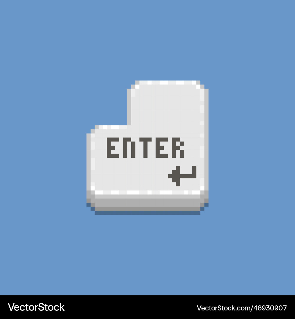 Enter button from computer keyboard vector image