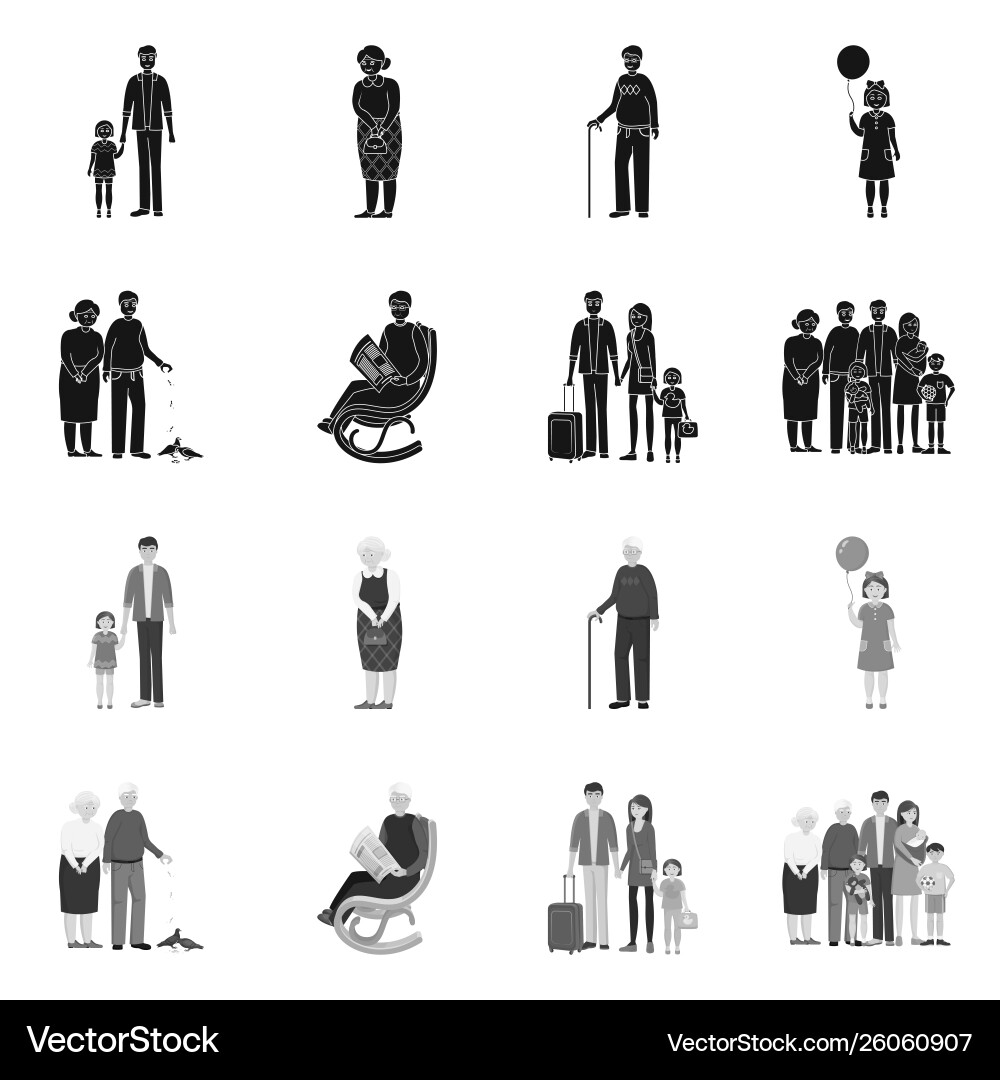 Isolated object character and avatar sign vector image