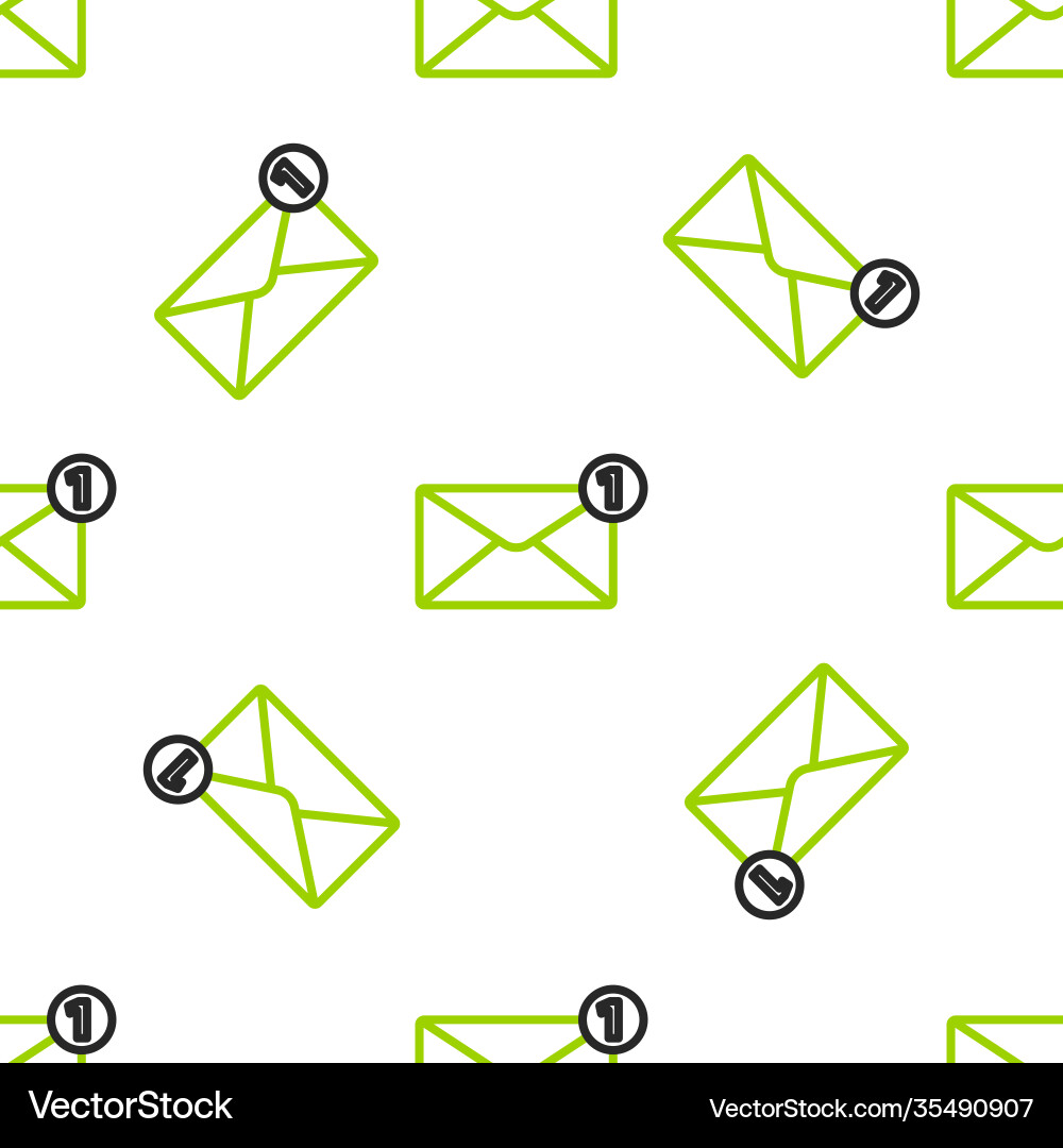 Line envelope icon isolated seamless pattern Line envelope icon isolated seamless pattern vector image