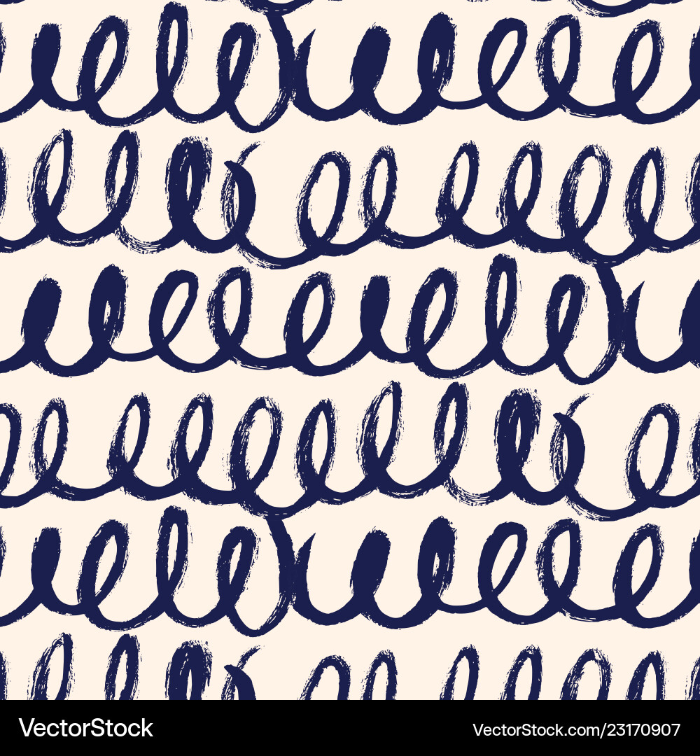 Loops dry brush pattern vector image