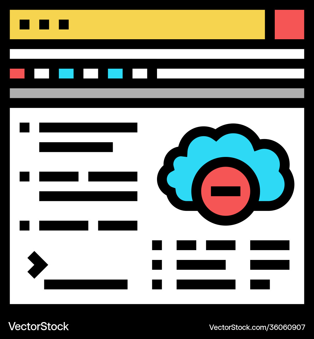 Online access to cloud or hacking account color vector image