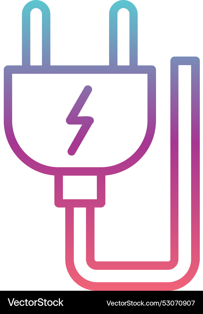 Plug line gradient design Vector Image
