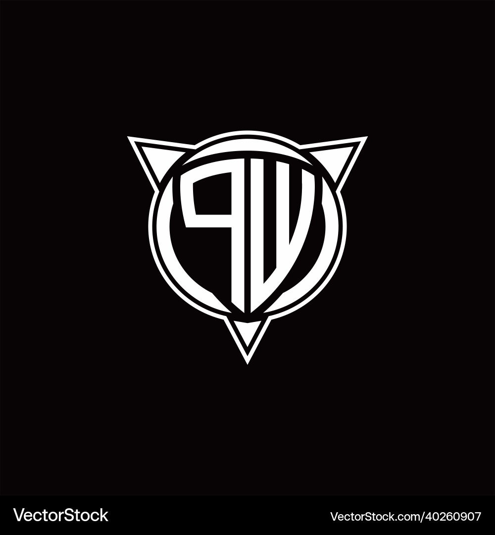 Pw logo monogram isolated with circle shape Pw logo monogram isolated with circle shape Vector Image