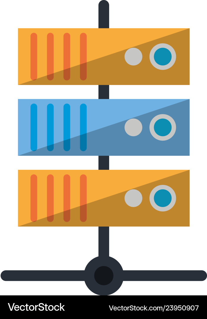 Servers database technology Servers database technology vector image