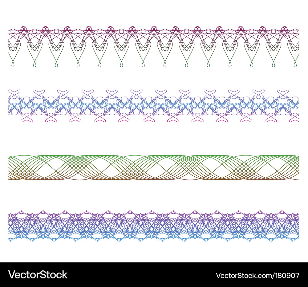 Set of borders elements Vector Image