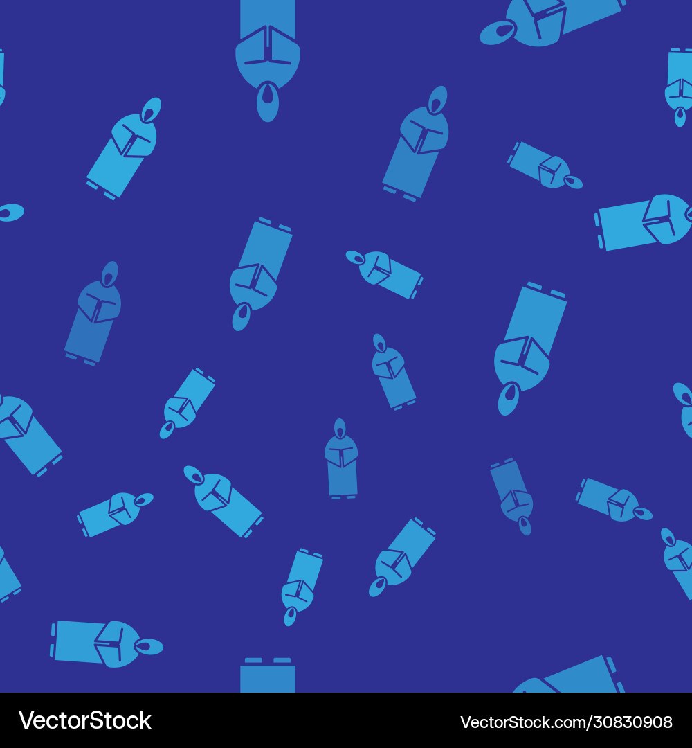 Blue monk icon isolated seamless pattern on Blue monk icon isolated seamless pattern on Vector Image
