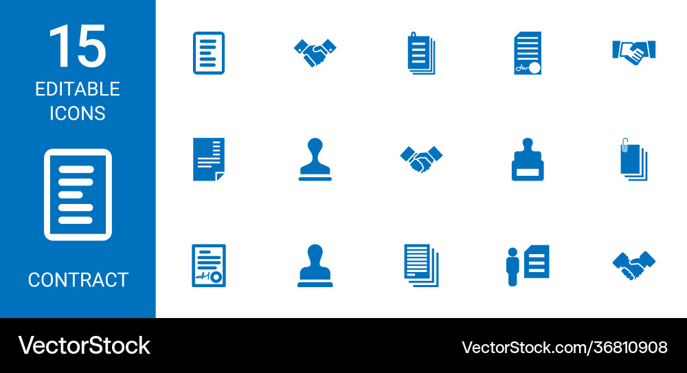 Contract icons Vector Image