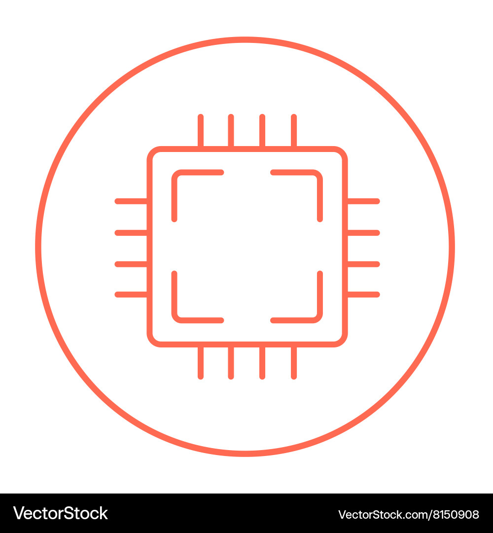 Cpu line icon Vector Image