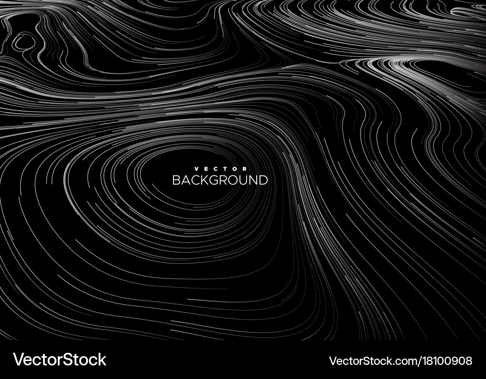 Curved Linear Flow Background Vector Image