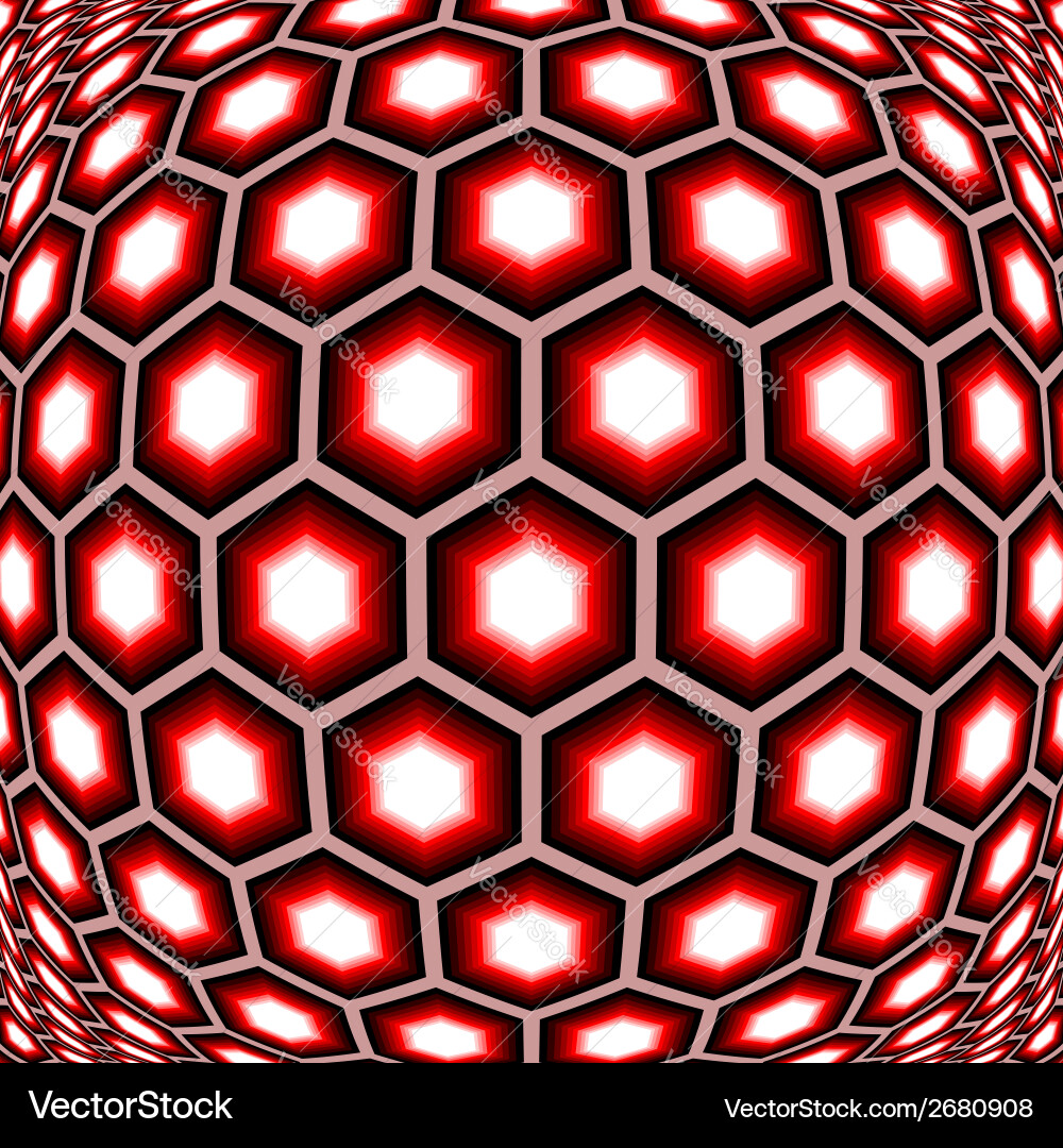 Design distorted hexagon geometric pattern vector image
