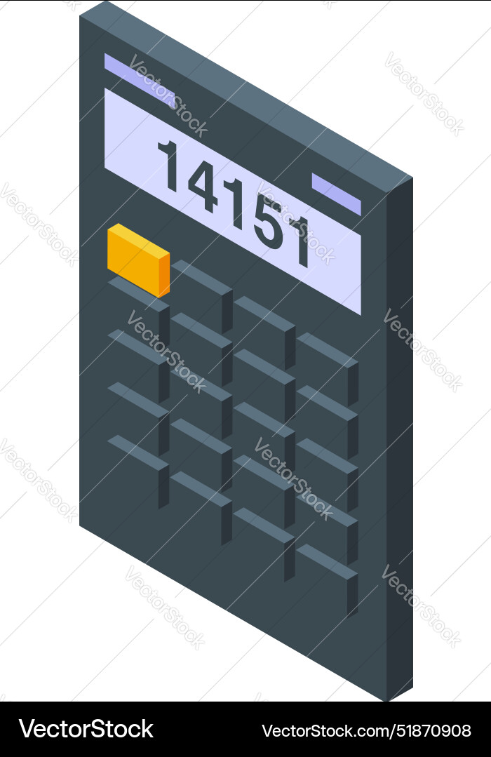 Electronic calculator displaying numbers Electronic calculator displaying numbers vector image
