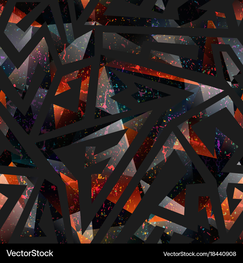 Fractured Maze Pattern vector image