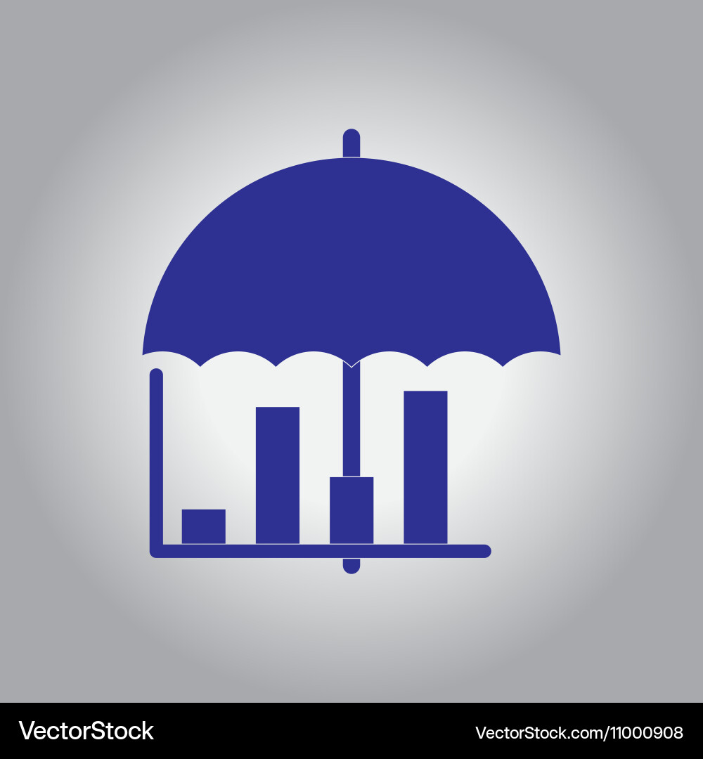 In flat design of column chart Vector Image