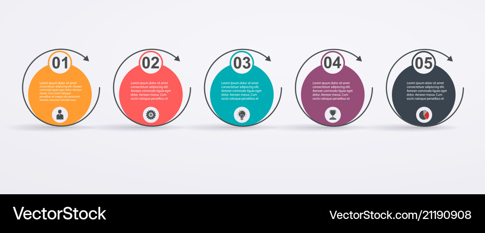 Infographic design template with 5 step structure Infographic design template with 5 step structure vector image