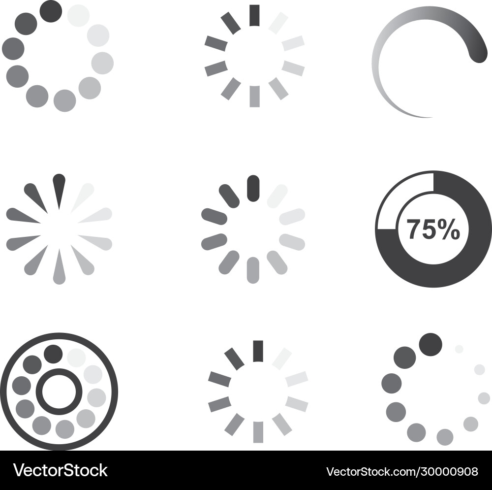 Loading indicator icon design vector image