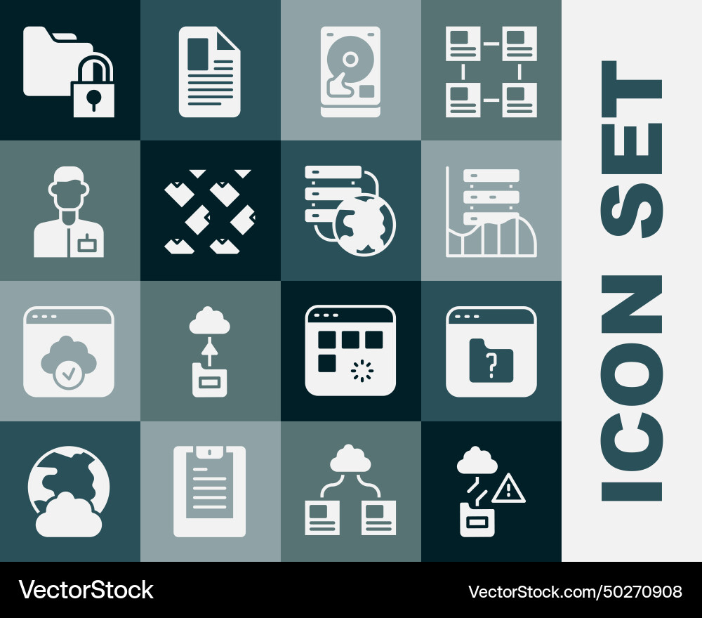 Set cloud technology data transfer file missing Set cloud technology data transfer file missing vector image