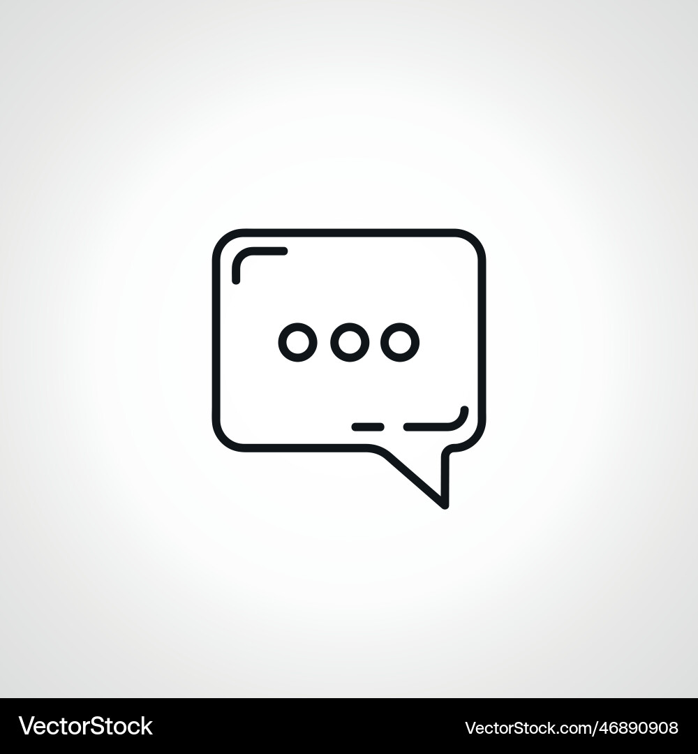 Talk bubble speech line icon Talk bubble speech line icon Vector Image