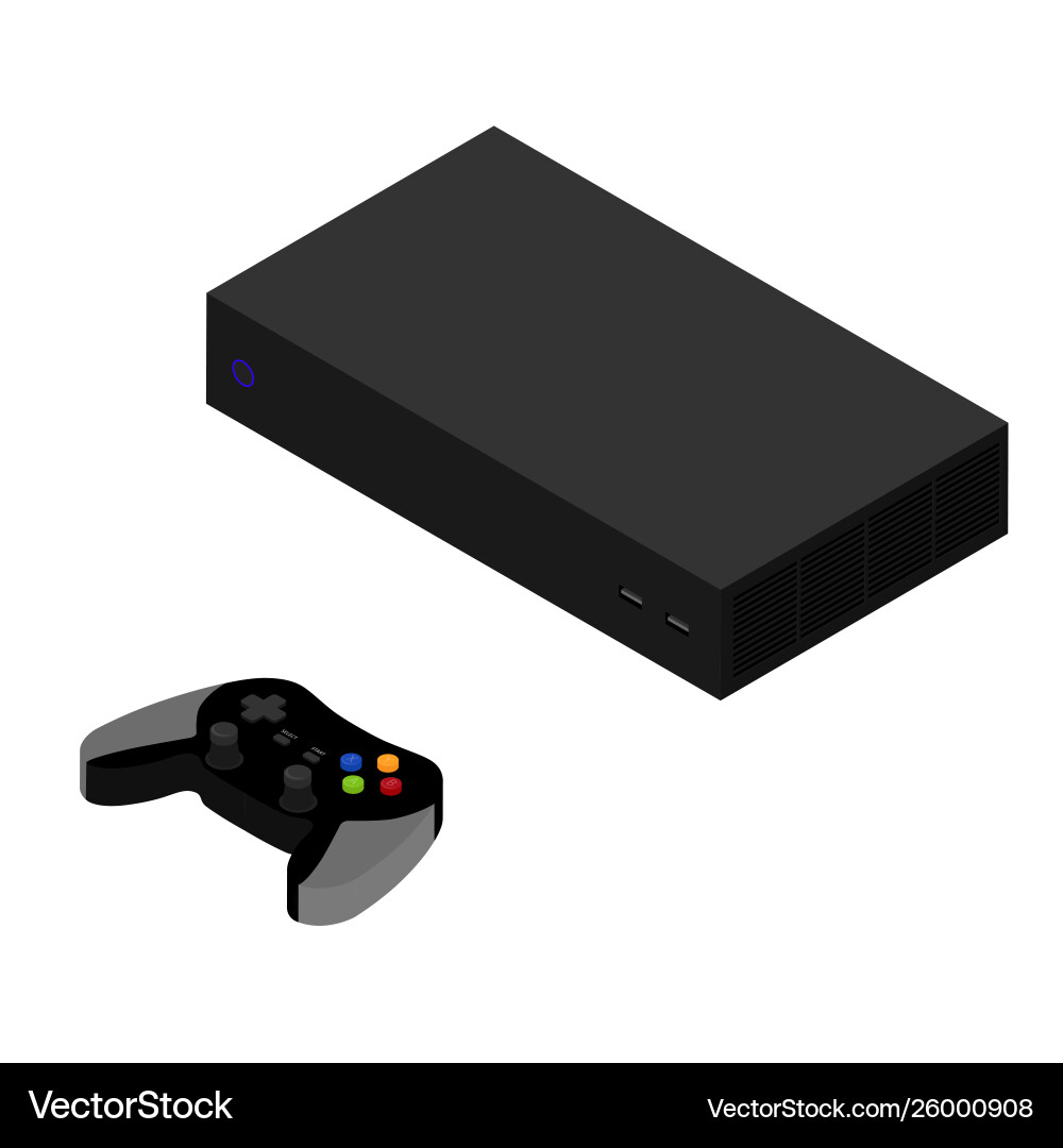Video Game Controller Isometric View Vector Image