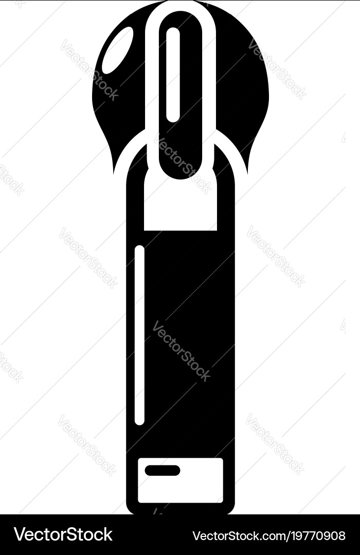 Zip with hole icon simple style vector image