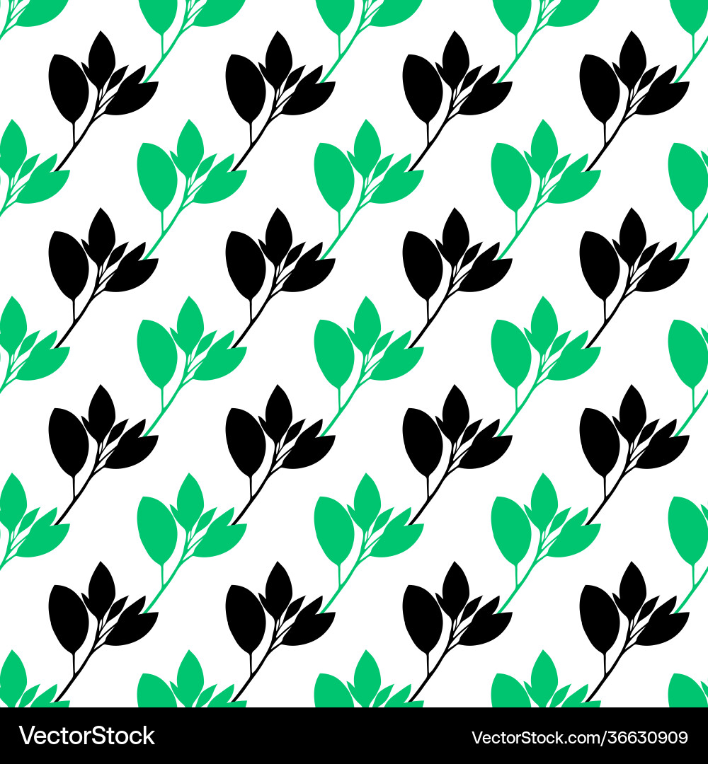 Branches pattern background print repeat Vector Image