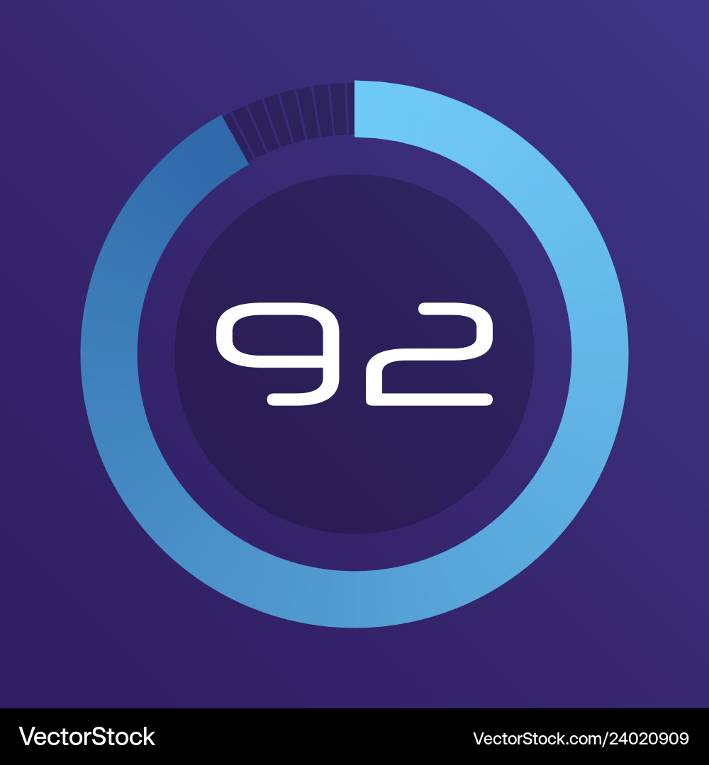 Circular interval timer Circular interval timer vector image