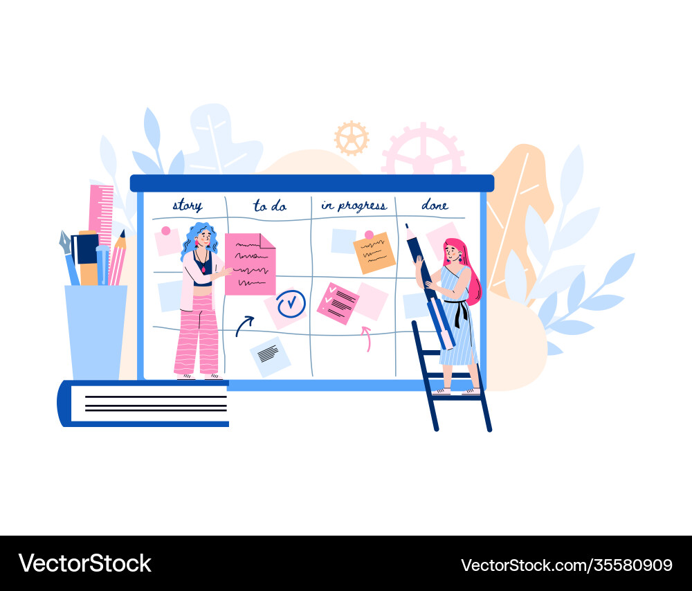 Concept agile development a flat Concept agile development a flat vector image