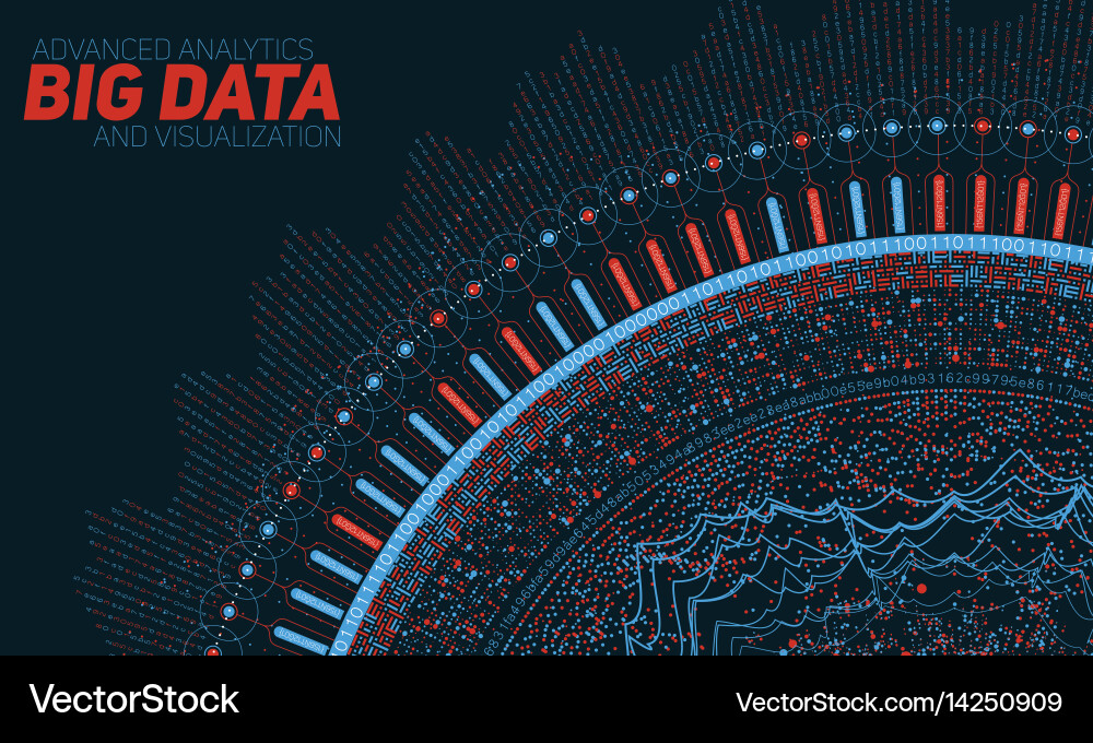 Data Network Circular Visualization vector image