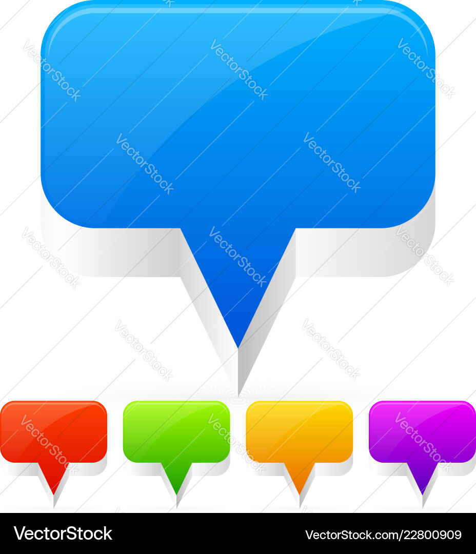 Empty speech talk bubbles map location markers Empty speech talk bubbles map location markers vector image