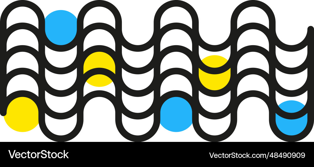 Geometric waves with color shapes abstract line Geometric waves with color shapes abstract line vector image