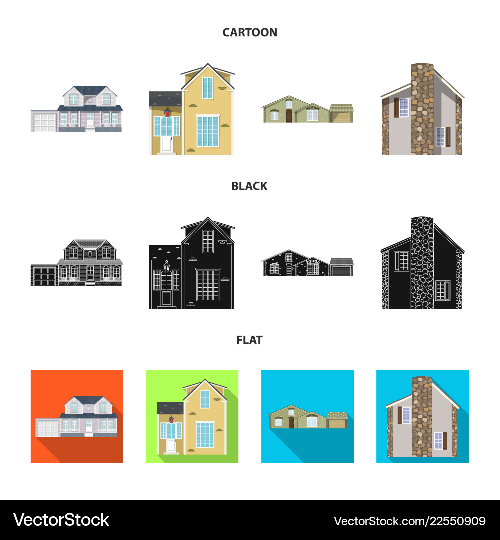 Isolated object of building and front symbol vector image