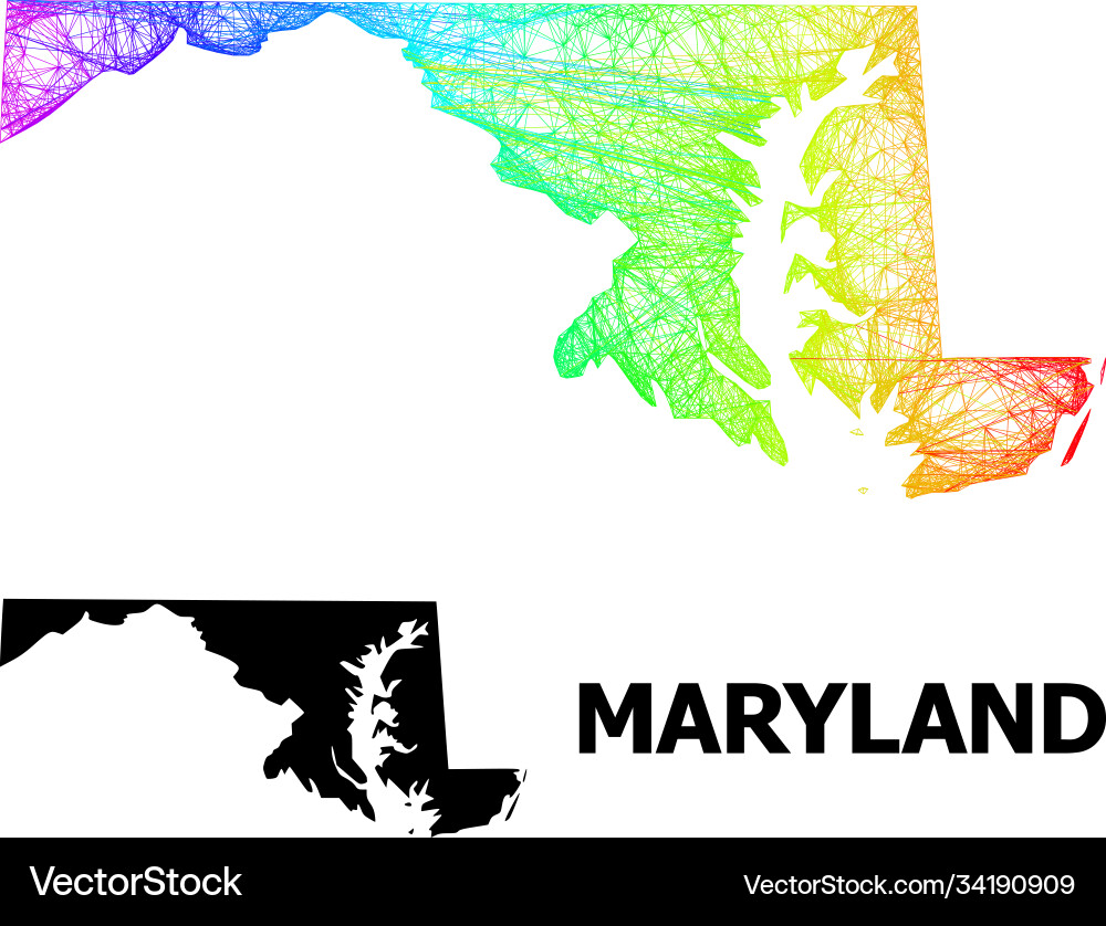 Linear map maryland state with spectrum Linear map maryland state with spectrum Vector Image