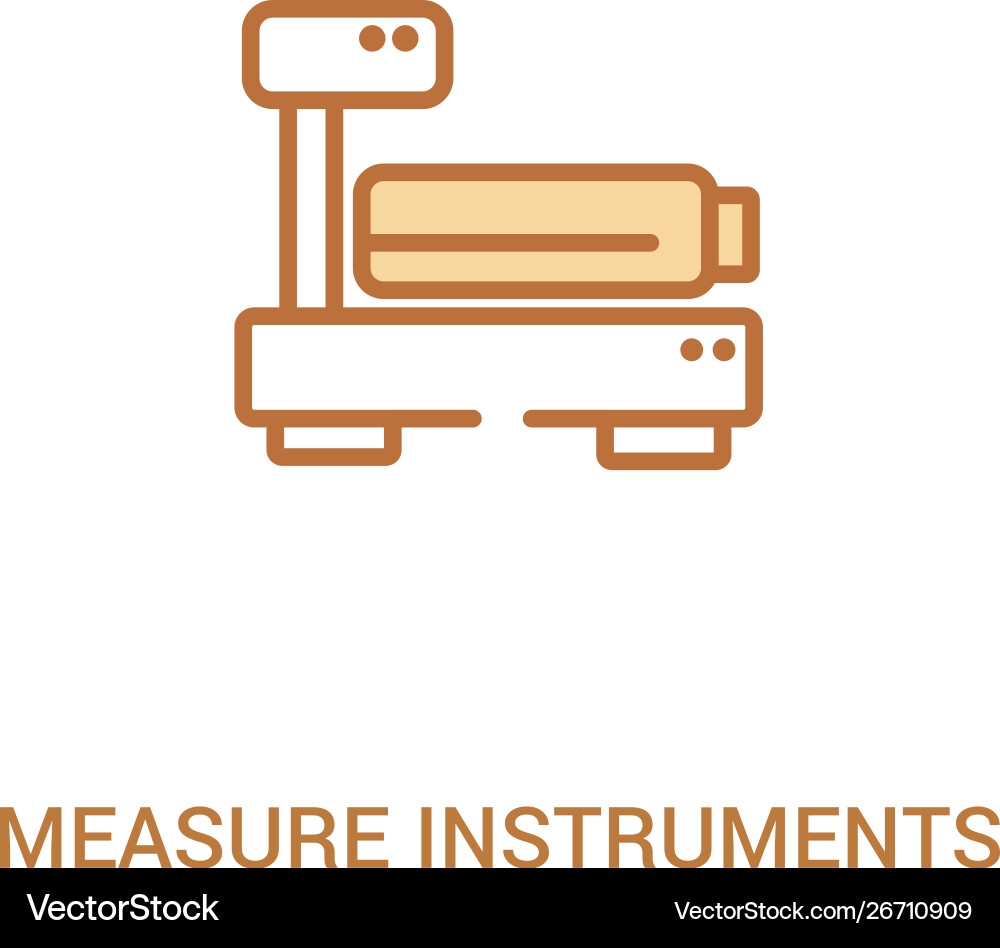 Measure instruments concept 2 colored icon simple Measure instruments concept 2 colored icon simple vector image