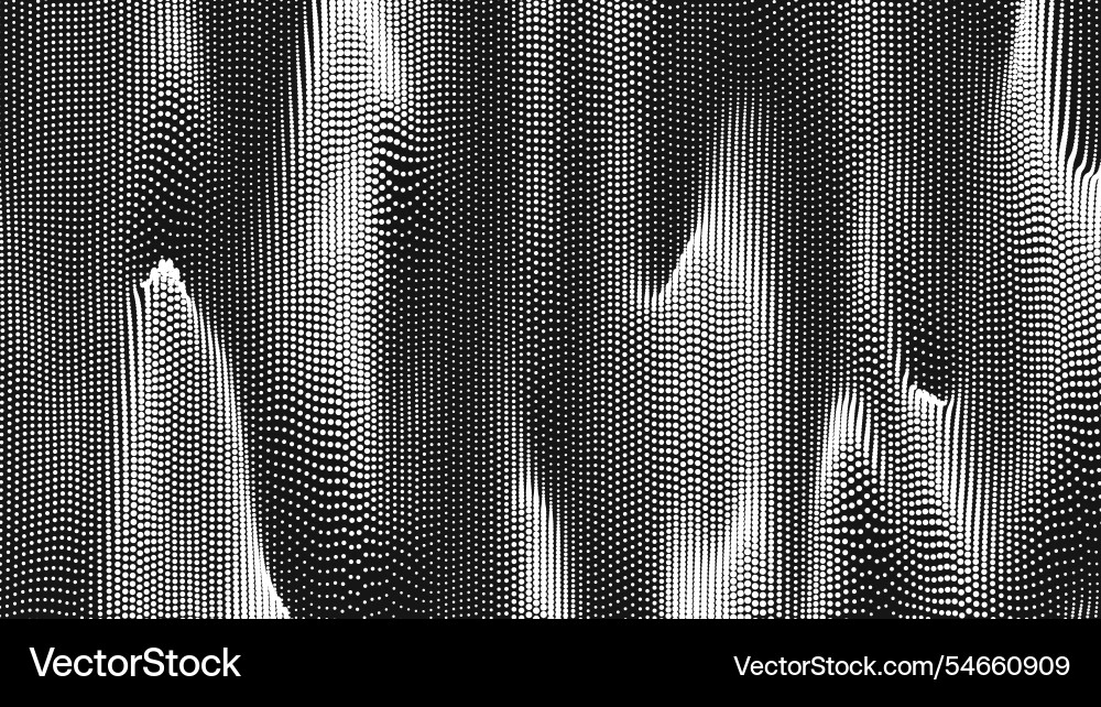 Point wave vertical threads texture abstract dot vector image